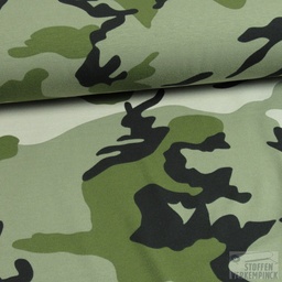 [KI-11518-215] Jersey Print Camouflage Green