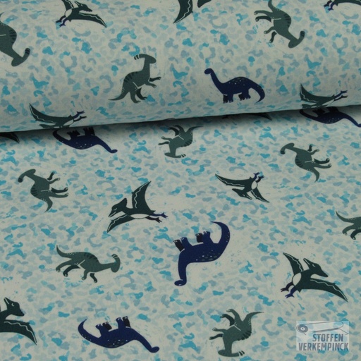 [QT-K10082-003] Jersey Print Dino's Blauw