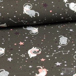 [POL-443028-40] Jersey Print Space Cats Paarsgrijs