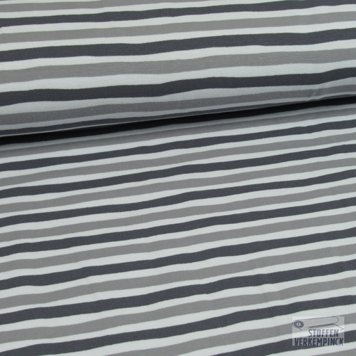 [030-17669-063] Jersey Print Strepen Grijs