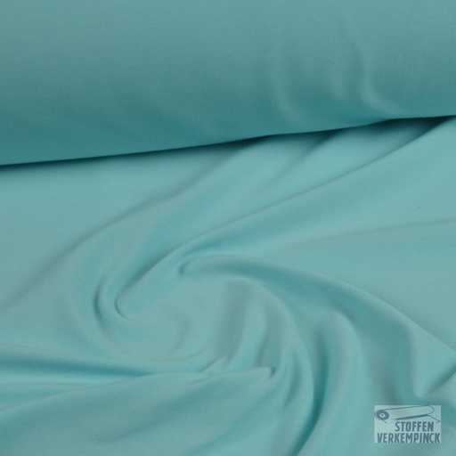 [254-0002] Jersey Uni Licht Turquoise