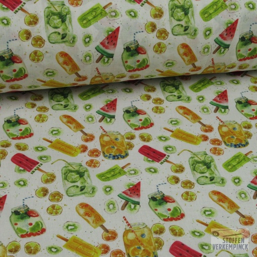 [MC-POPSUNNY-7001] Katoen Bio Print Fruitdrink/lolly