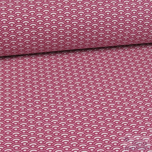 [DO-37SAIJOAAOA150] Katoen Print Boogjes Framboise