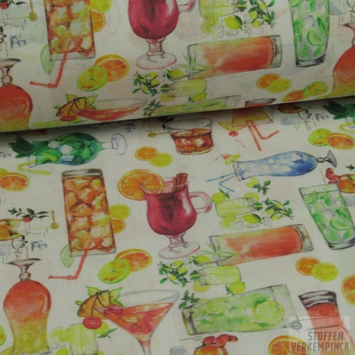 [MA-7119.150-101] Katoen Print Cocktail Time