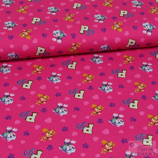 [HE-133.824-0001] Katoen Print Paw Patrol Roze