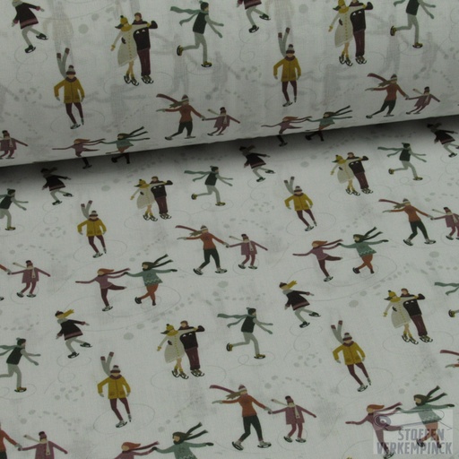 [MC-POPLINGINGER-7006] Katoen Print Schaatsen