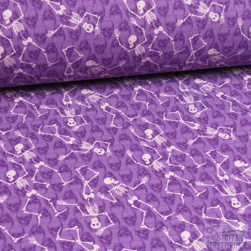 [MA-3681.150-301] Katoen Print Skeleton Violet