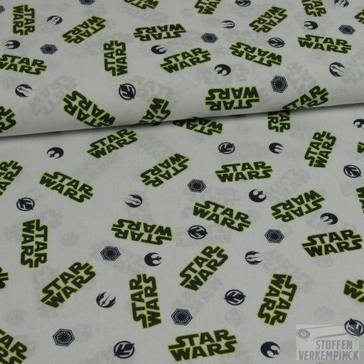 [POL-669122-20] Katoen Print Star Wars Wit