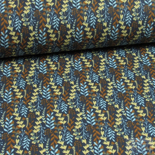 [DO-37FEIA 3B] Katoen Print Varens Navy