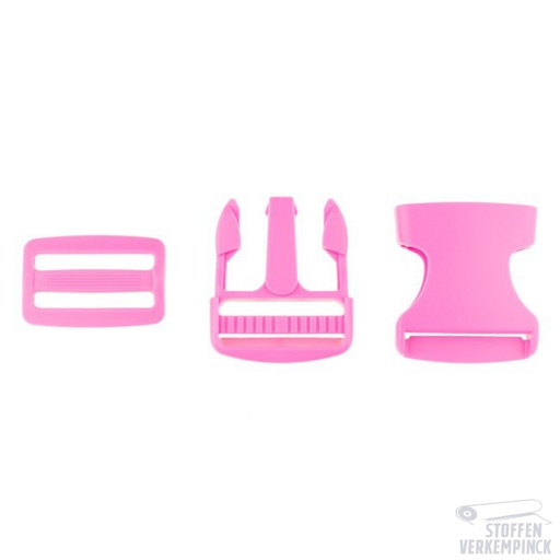[KV-32946] Klikgesp + schuifgesp 3,8cm Fuchsia