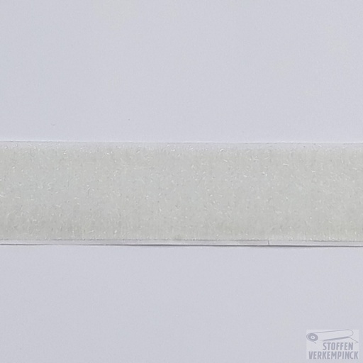 [EM-31421-101] Klittenband Zelfklevend Lus 20mm  Wit