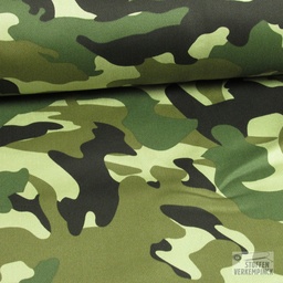 [096-0864-210] Knitted Denim Camo Army Groen