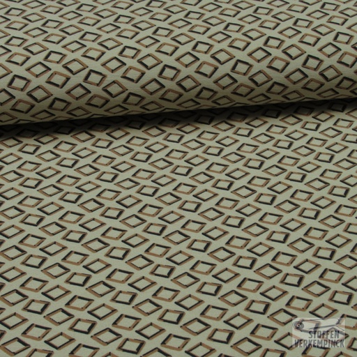 [030-17250-052] Lengtestretch viscose print cube beige