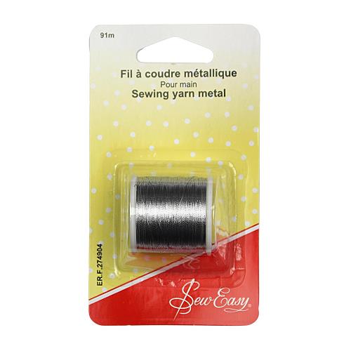 [DI-ERF.274904] Naaigaren Zilver Metallic 91mtr