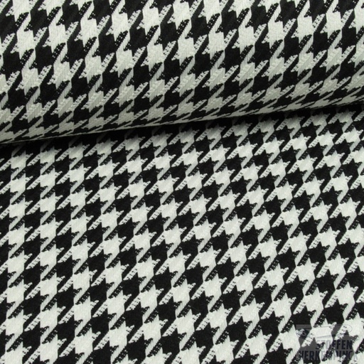 [VE-02409-001] Pied De Cocq 1 cm. Black White