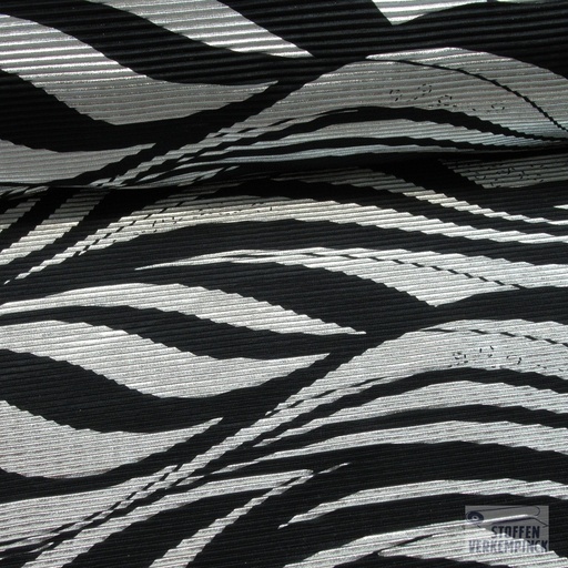 [MAR-1163] Plissée Foil Print Black/Silver