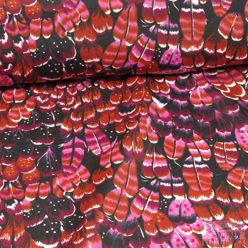[BEW-2021] Polyester Print Pluimen - Wine