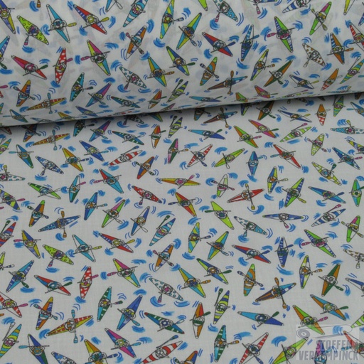 [NU-D600-0359] Popeline Digiprint Kajak