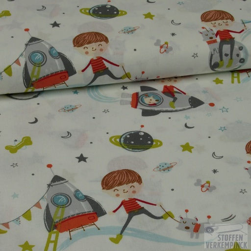 [028-09514-001] Popeline Bio prince in space - wit
