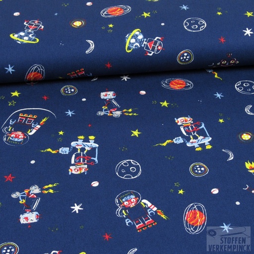 [VE-08557-001] Popeline Print Space Marine