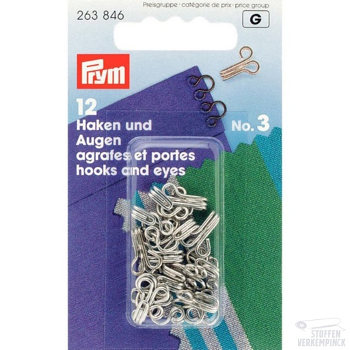 [022.263846] Prym Haken & Ogen Nr.3 Zilver