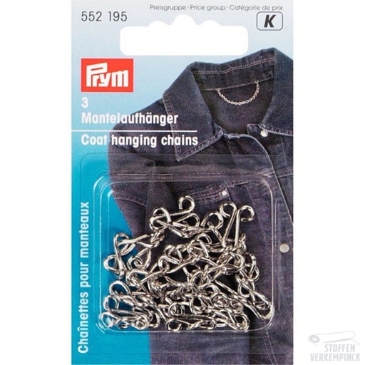 [022.552195-KRT] Prym Mantelhangers Zilver
