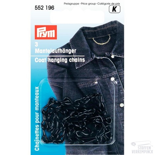 [022.552196-KRT] Prym Mantelhangers Zwart