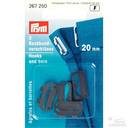 [022.267250-KRT] Prym Rokhaken 20mm Zwart