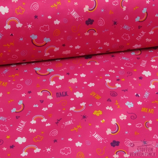 [GON-PULE1002-011] Pul Print Rainbows Pink
